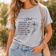 thumbnail image 4 of Jollimate God Designed Me Created Me Shirt, Floral Christian Faith Women Graphic Tee, 4 of 5