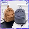 thumbnail image 2 of JEWELRY Bolsa Escolar , De Viaje De Gran Capacidad , Nuevo Diseño De Pana Dacron Mochila A Rayas De Múltiples Bolsillos Para La Escuela Secundaria, 2 of 4