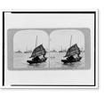 thumbnail image 2 of Historic Framed Print, A squally day in Hong Kong harbor. China, 17-7/8" x 21-7/8", 2 of 9