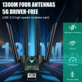 thumbnail image 4 of RHEA- Usb 3.0 Wireless Wifi Adapter 1300Mbps Long Range Dongle Dual Band Network New, 4 of 6