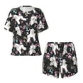thumbnail image 4 of Qekee Cute Poodle Dog Women's Pajama Set Short Sleeve Sleepwear Summer Home Wear with Pockets Soft Short Sleeve Shirt - Cute Poodle Dog, 4 of 9
