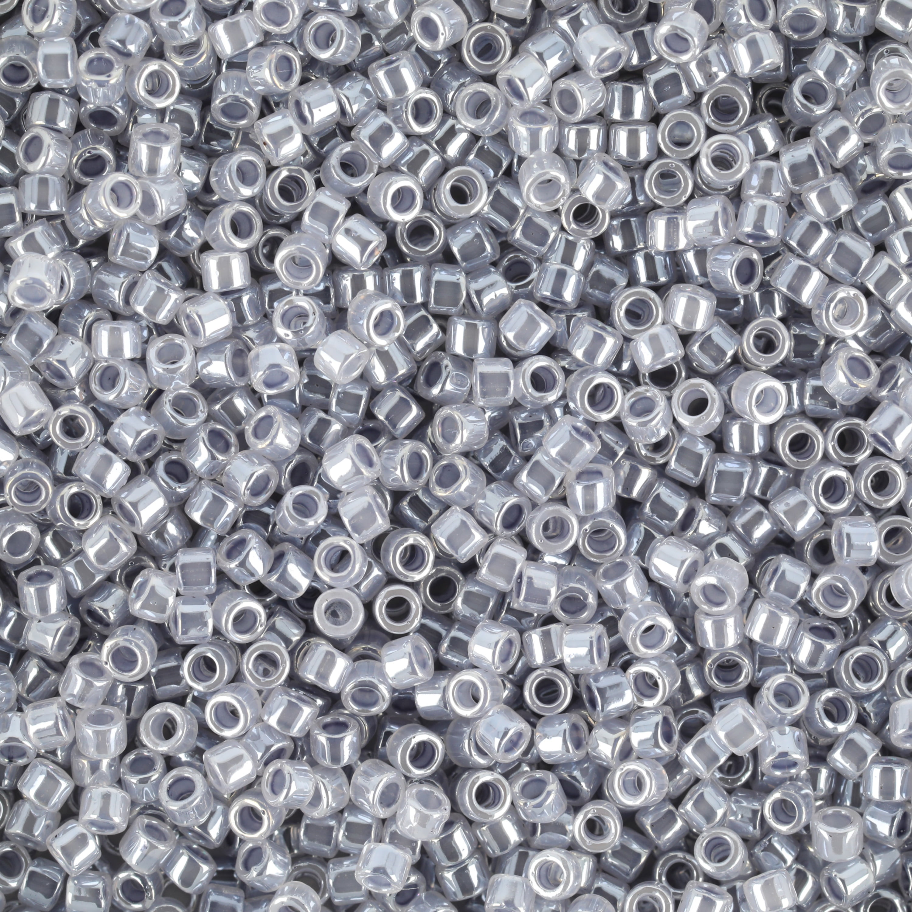 Miyuki Delica Seed Beads – Size 11/0 (1.6 mm), DB0242, Lined Crystal Gray, 7.2 g, Approx. 1440 Beads