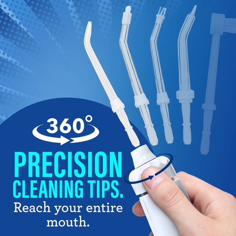 Equate Premium Countertop Water Dental Flosser, 6 Tips photo 5