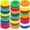 Rainbow Colors, variant on Plastic Dish Scrubbers for Dishes Pot Round Nylon Pad, Mesh Scouring Non Scratch Pads(Rainbow Colors,30 Pieces)