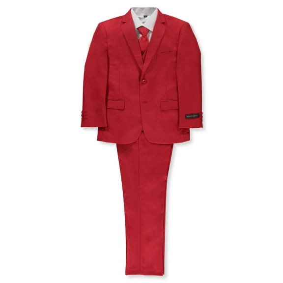 Kids World Boys' 5-Piece Suit - red, 10 (Big Boys)