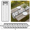 thumbnail image 3 of Black Floral Table Runner Linen Burlap Table Runner 108 Inches Long Retro Flowers Leaves Farmhouse Greek Key Dresser Scarves for Kitchen Island Coffee Dining Room Party Wedding Holiday Decor 13"x108", 3 of 8