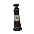 thumbnail image 4 of figatia Garden Solar Lighthouse Statue Lamp 360 Degree Rotating Light Yard Patio Sculpture Height 37.5cm for Tree Stumps Multipurpose Black Top, 4 of 8