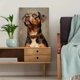 thumbnail image 5 of Qisvanset Framed Canvas Wall Art 12x16 Inch Vintage Boxer Dog Regal Farmhouse Pet Art, 5 of 5