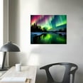 thumbnail image 3 of Nawypu Aurora Borealis Canvas Northern Lights Wall Art Picture Alaska Farmhouse Canvas Art Aurora Scenery Prints Artwork Wall decor framed, 3 of 4
