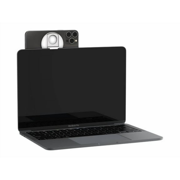 Belkin - Magnetic mount for cellular phone - MagSafe compatible, for Mac notebooks - white - for Apple iPhone 12, 13, 14, 16; MacBook Air; MacBook Pro