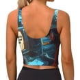 thumbnail image 3 of Lsque Underwater Office Diver Printed Women'S Sports Bra, Compression, Moisture Wicking, High-Impact Sports Bra For Women,Supportive sports bra-X-Large, 3 of 9