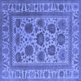thumbnail image 1 of Ahgly Company Machine Washable Indoor Square Oriental Blue Traditional Area Rugs, 4' Square, 1 of 4