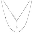 thumbnail image 1 of 10k White Gold Adjustable Box Link Chain Necklace, 0.85mm, 22", 1 of 1