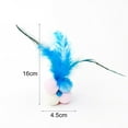 thumbnail image 4 of Cat Toy Colorful Pompom Fake Feather Bell Decor Cat Training Toy Pet Sound Toy, 4 of 5