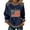 Dark Blue, variant on Womens Long Sleeve Crewneck Top 250 Years Printed Pullover Vintage Flag Graphic Casual Loose Fit Sweatshirt for Everyday Wear Black L