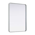 thumbnail image 4 of Elegant Decor Contour Metal Rectangle Mirror 30x40 in Silver, 4 of 9