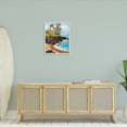 thumbnail image 3 of Stupell Industries Tropical Cottage Cove Landscape Painting White Framed Art Print Wall Art, 24 x 30, 3 of 9