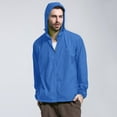 thumbnail image 2 of Razzly Men's Casual Jackets Lightweight Packable Rain Jacket for Outdoor Activities Windproof Raincoat with Hood Ideal for Travel Hiking and Cycling(Blue,XL), 2 of 8