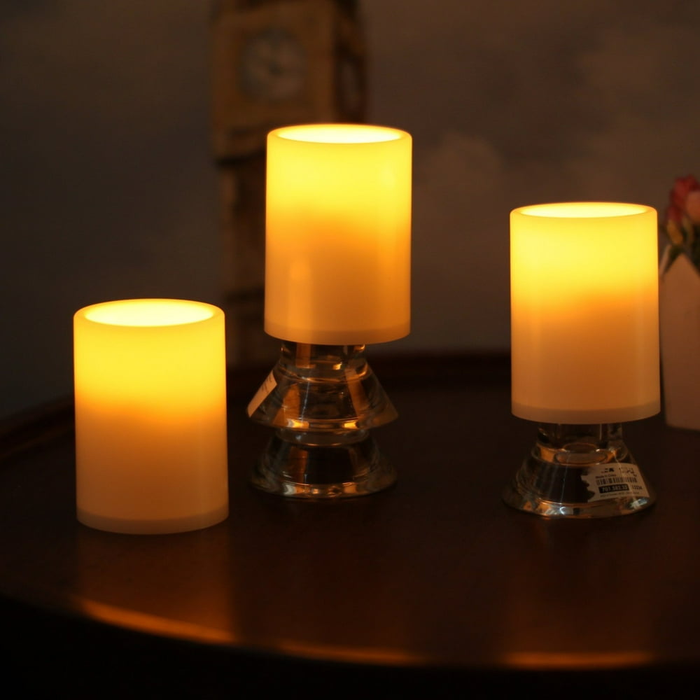 Indoor/Outdoor Flameless Battery Operated Plastic Pillar Led Candle