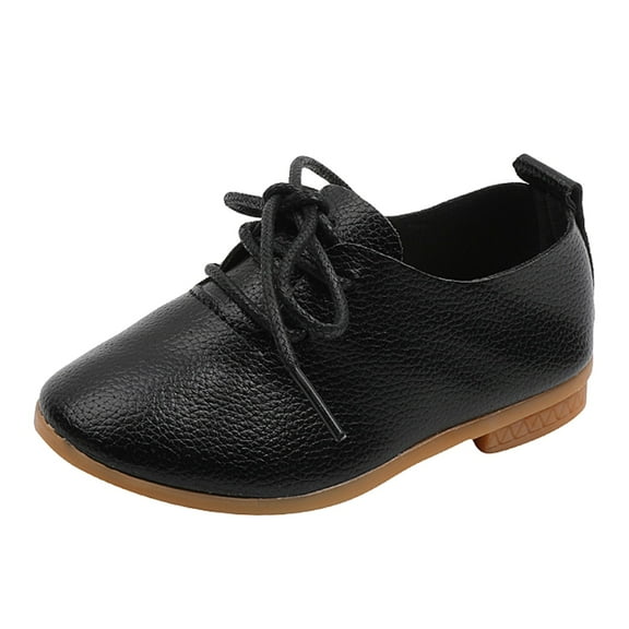 NOKIO Clearence Toddler Mary Jane Shoes Summer Autumn Fashion - Solid Color Round Toe Lace-Up Casual Dress Flats for Girls Everyday Comfortable School Wear