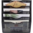 thumbnail image 4 of Home Office Organizer, Wall Mounted Mail Organizer With Durable Metal Construction, Document Organizer, Multi-Section File Organizer, Space Saving Design, Black, 4 of 8