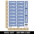 thumbnail image 2 of Expired Bold Border Top Bottom Sticker Set - Dark Blue - Matte Finish - 2.00" Large, 2 of 7