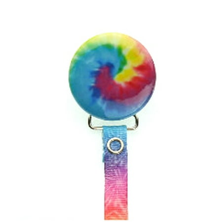 Tie-Dye Ribbon Pacifier Clip