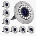 thumbnail image 1 of Lampara solar exterior led de suelo para exteriores a prueba de agua, cada una con 16 LED, blanco frío, 8 piezas, 1 of 4
