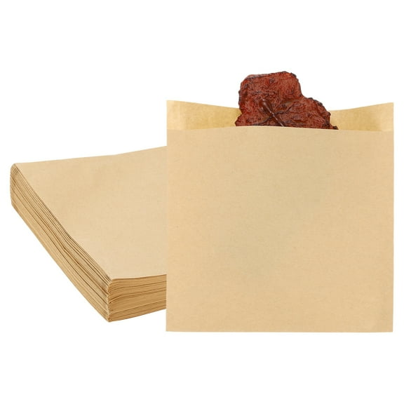 Uxcell 5.91x5.91 Inch Paper Sandwich Bags 100 Pcs Pastry Bag Small Pastry Bags for Bakery Treats Light Brown
