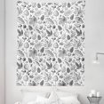 thumbnail image 1 of Oak Tree Tapestry, Vintage Autumn Theme Repetitive Pattern of Mushroom Leaves Acorn Pinecone, Fabric Wall Hanging Decor for Bedroom Living Room Dorm, 5 Sizes, Charcoal Grey White, by Ambesonne, 1 of 1