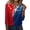 Blue, variant on Women's Patriotic Star Print 250th Anniversary USA Shirt V-Neck Button 3/4 Sleeve T-Shirt