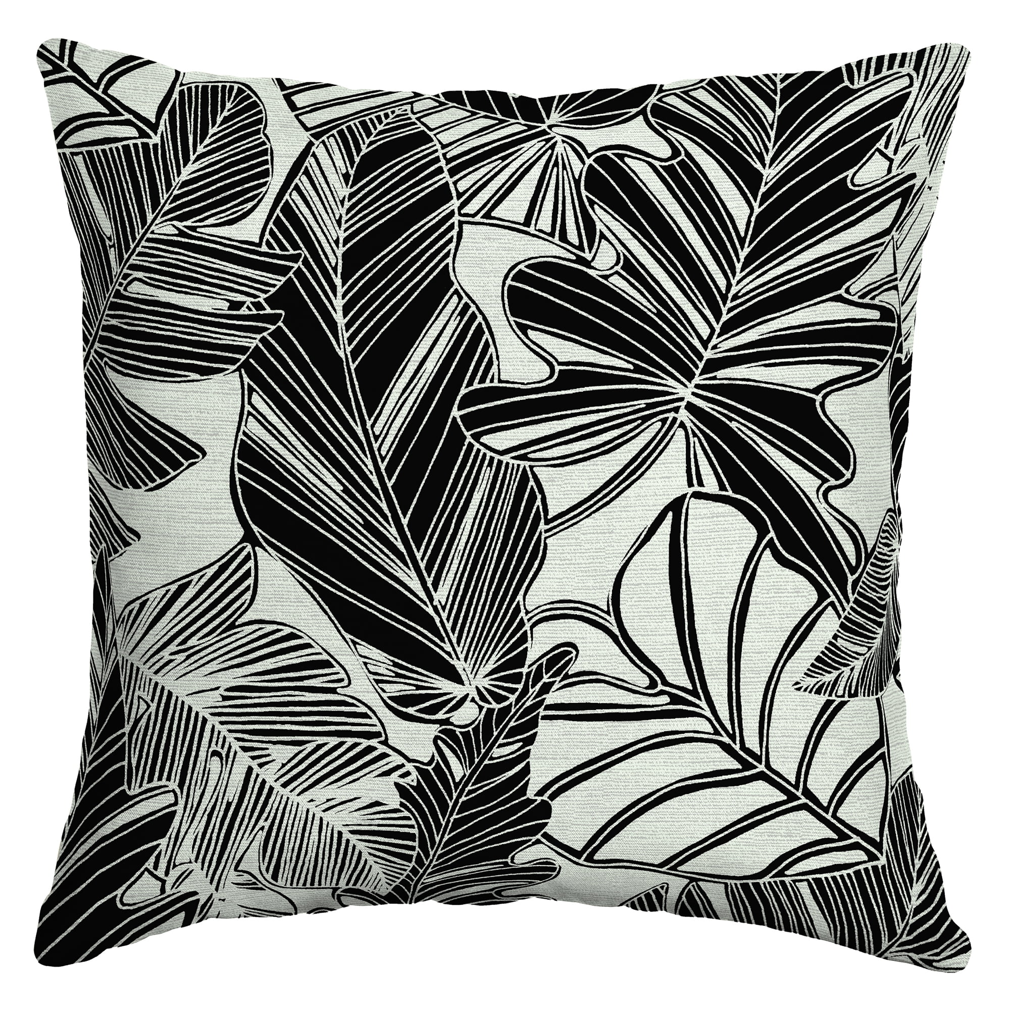 Mainstays 16 Outdoor Throw Pillow Black Leaf Walmart Com