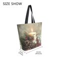 thumbnail image 4 of Large Canvas Bag 13.5x5.1x15 Inch Canvas Bag Shopping Canvas Bag Suitable For Outing Shopping Travel Out Of Large Capacity Storage Christmas Candle Pattern, 4 of 9