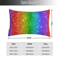 thumbnail image 2 of Pofeuu Glitter Rainbow Print Polyester Microfiber Plush Pillowcases, Super Soft and Cozy Pillow Case Covers with Envelop Closure（Pillow core not included）-16"x24", 2 of 6
