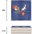 thumbnail image 3 of FMSHPON Merry Christmas Santa Claus Reindeer Set of 8 Coaster for Drinks, Absorbent Ceramic Stone Coasters Cup Mat with Cork Base for Home Kitchen Room Coffee Table Bar Decor, 3 of 4