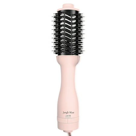 Hair Dryer Brush, Jungle Wave 3 in 1 Blow Dryer Brush and Styler Volumizer, Ceramic Hot Air Brush for All Hair Types, Gift for Women, Pink
