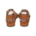 thumbnail image 4 of New Women Breckelles Sara-25 Leatherette Open Toe Cross Band Flat Sandal, 4 of 6