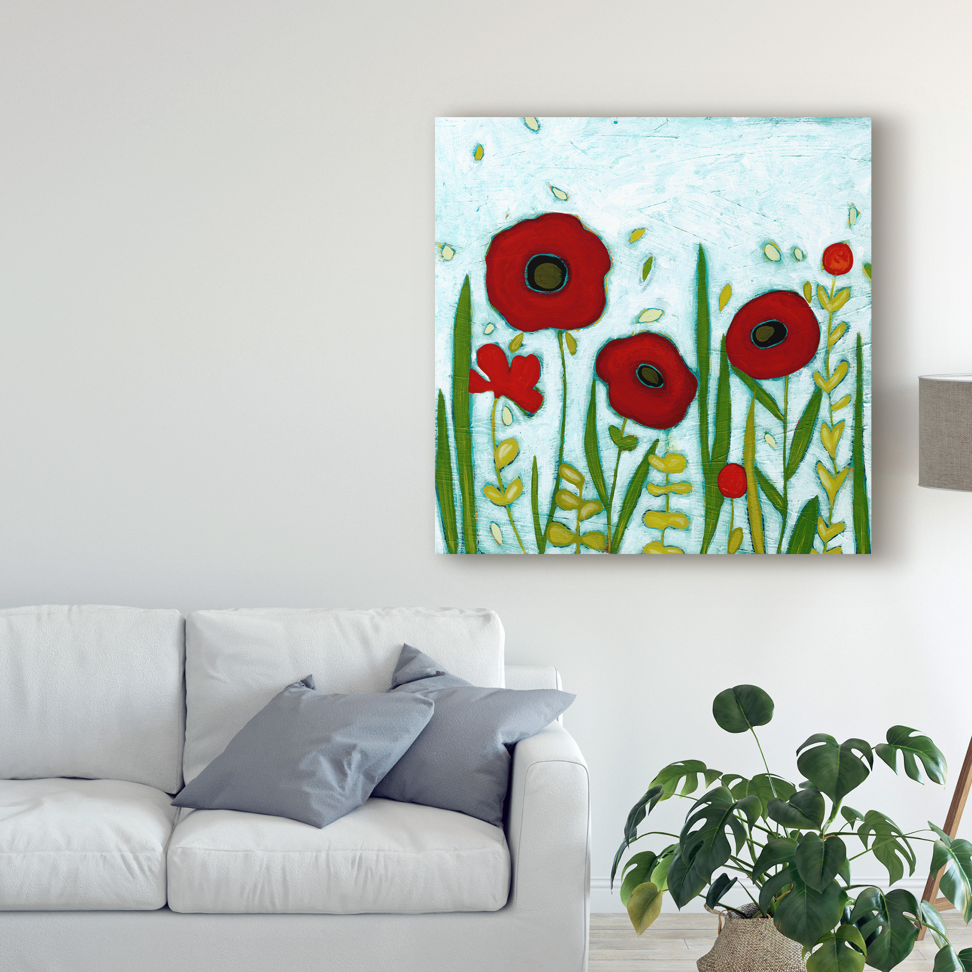 Trademark Fine Art 'Precious Poppies I' Canvas Art by June Erica Vess