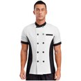 thumbnail image 3 of YONGHS Unisex Chef Coat Professional Cook Chef Jacket Double-breasted Kitchen Work Uniform Top White XXL, 3 of 5