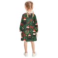 thumbnail image 3 of Girls' long-sleeved dress Christmas Cat Bow Girls' A-line dress with ribbed cuffs Soft and comfortable, 3 of 6