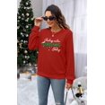 thumbnail image 5 of KimSoong Women Christmas Oversized Sweatshirt Merry Christmas Lights Graphic Sweater Crew Neck Long Sleeve Holiday Family Vacation Tops, 5 of 5