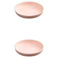 thumbnail image 4 of bedienty Unbreakable Anti-Drop Round Plate Nordic Style Dishes Smooth Edge Solid Color Plates Dinnerware Accessory Pink 21cm 2Set, 4 of 6