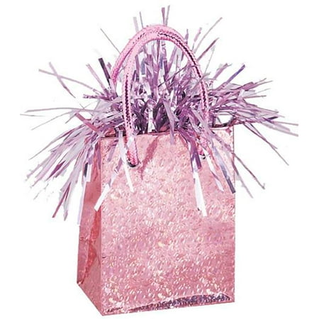 Gift Bag Shaped Balloon Weight, Pink, 1ct
