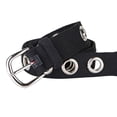 thumbnail image 6 of Women Punk Metal Buckle Pants Belt Casual Waist Strap Men Adjustable Full Holes Waistband, 6 of 9