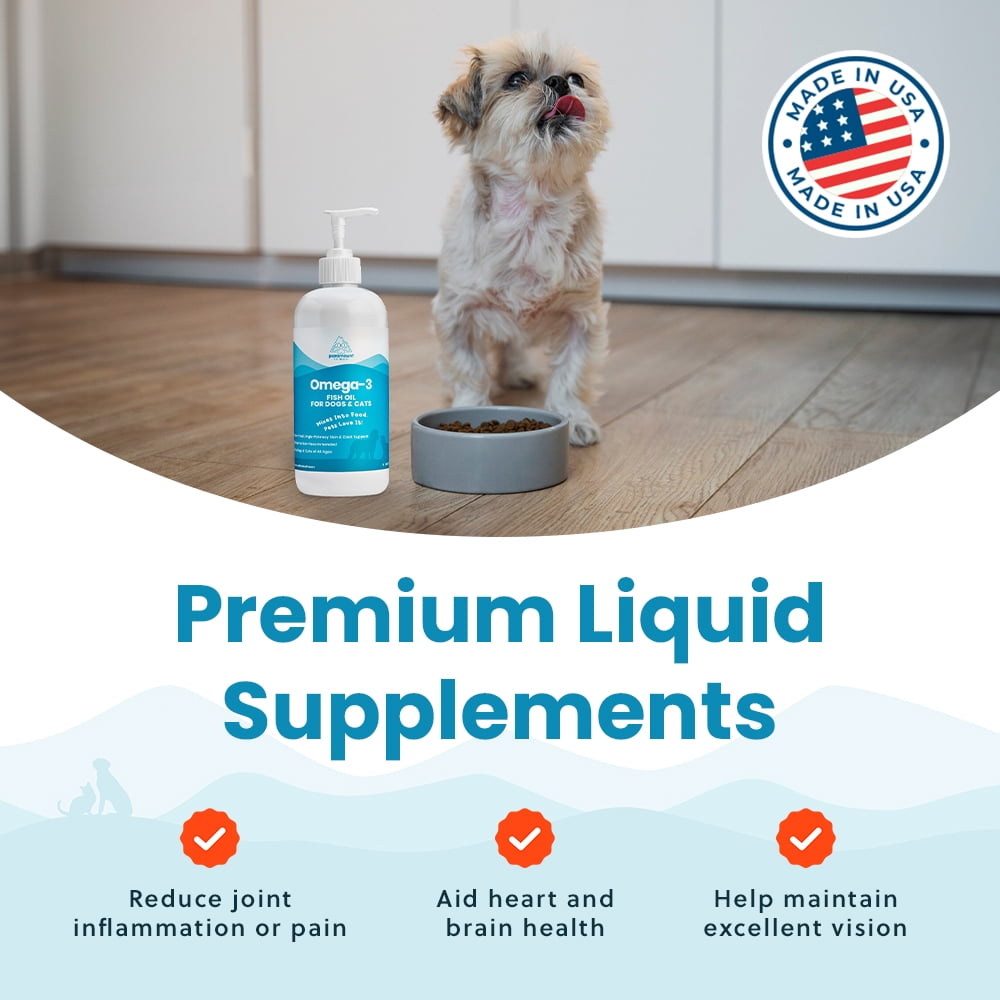 Paramount Pet Health Liquid Omega 3 Supplement for Dogs & Cats - 16 oz