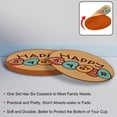 thumbnail image 4 of Easter Round Car Coasters (6PCS) Microfiber Leather, 11x11 cm/4.3x4.3 in, Drink Cup Holder Mats for Car, Absorbent Car Accessories, Set of 6 Car Coasters, 4 of 6