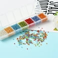 thumbnail image 6 of 3500Pcs 7 Colors 12/0 Glass Round Seed Beads Silver Lined Round Hole Beads Small Craft Beads for DIY Jewelry Making Mixed Color 2mm about 500pcs/color, 6 of 7