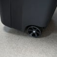 thumbnail image 5 of United Solutions 2 Pack Outdoor Trash Can w/ Lid & Wheels, 32 Gal, Black, 5 of 12