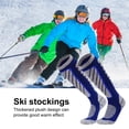 thumbnail image 3 of Tnobhg 1 Pair Long Ski Socks Breathable Wear Resistant Moisture Wicking Thermal Knee-High Snowboarding Skating Skiing Socks, 3 of 8