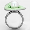 thumbnail image 3 of Luxe Jewelry Designs Stainless Steel Women's Ring with Synthetic White Pearl - Size 9 (Pack of 2), 3 of 4